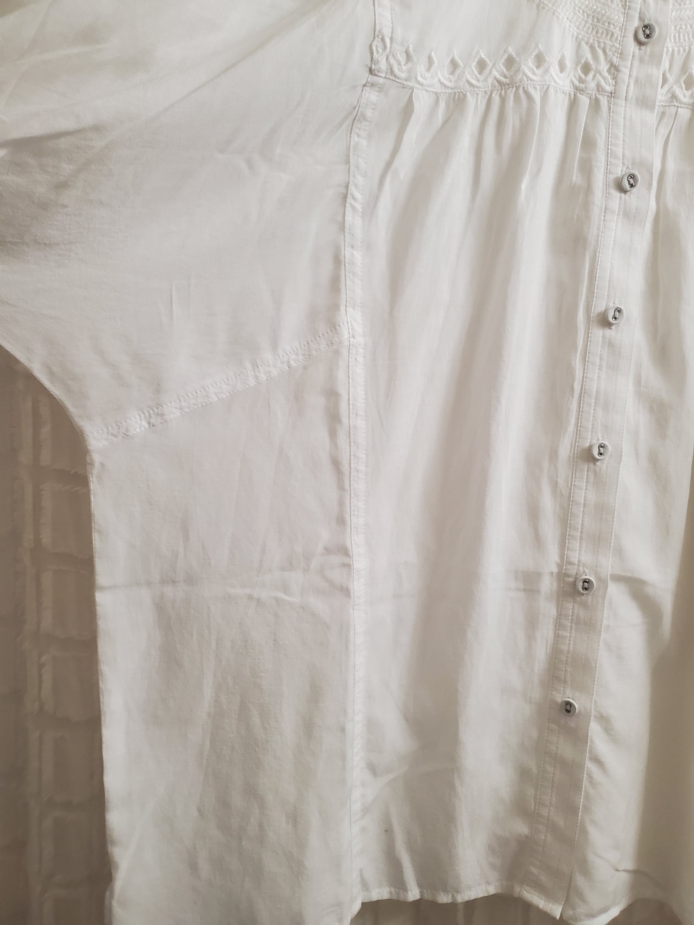 Madewell White Short-Sleeve Button-Front Blouse - Picture 8 of 16
